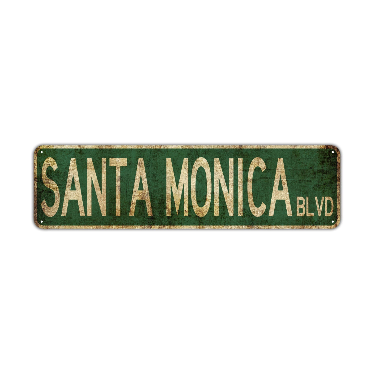 Santa Monica Blvd Vintage Retro Street Novelty Sign Rustic Metal Aluminum Decor Wall Man Shop Cave Bar Gift