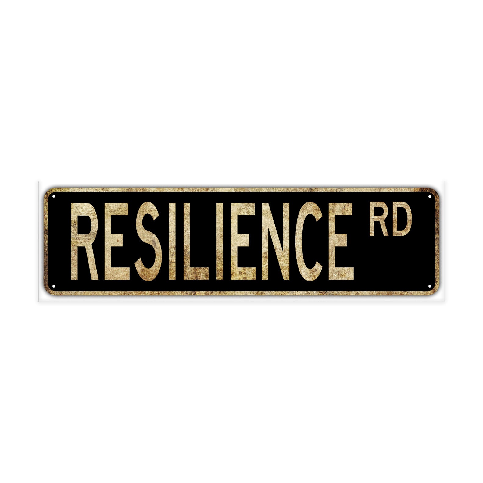 Resilience Rd Vintage Retro Street Novelty Sign Rustic Metal Aluminum Decor Wall Man Shop Cave Bar Gift