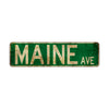 Maine Ave Vintage Retro Street Novelty Sign Rustic Metal Aluminum Decor Wall Man Shop Cave Bar Gift