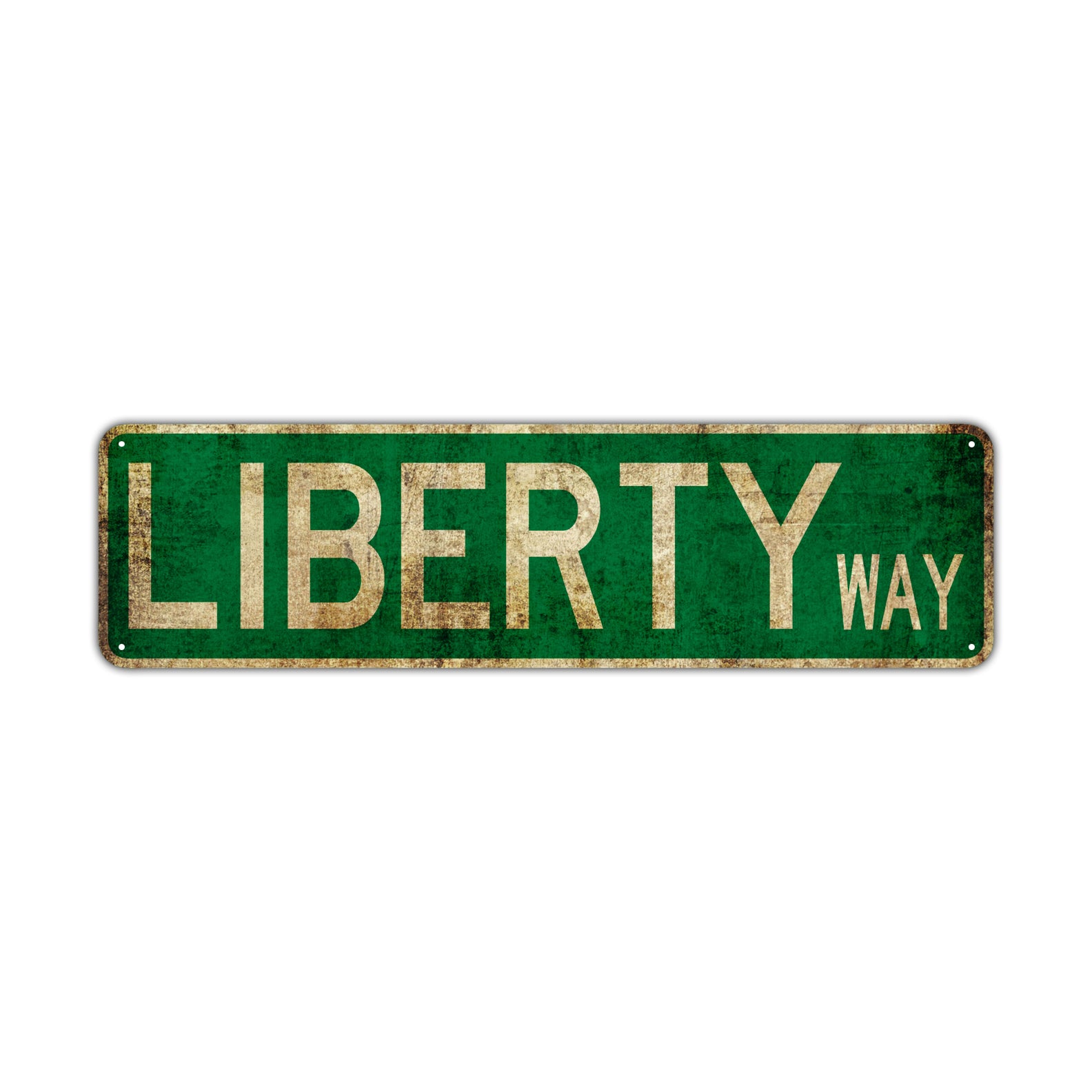 Liberty Way Vintage Retro Street Novelty Sign Rustic Metal Aluminum Decor Wall Man Shop Cave Bar Gift