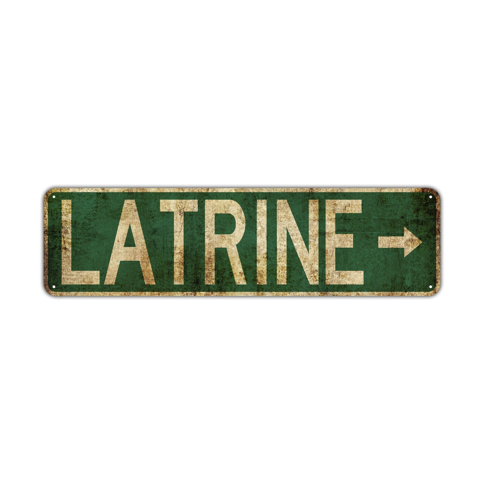 Latrine Vintage Retro Street Novelty Sign Rustic Metal Aluminum Decor Wall Man Shop Cave Bar Gift