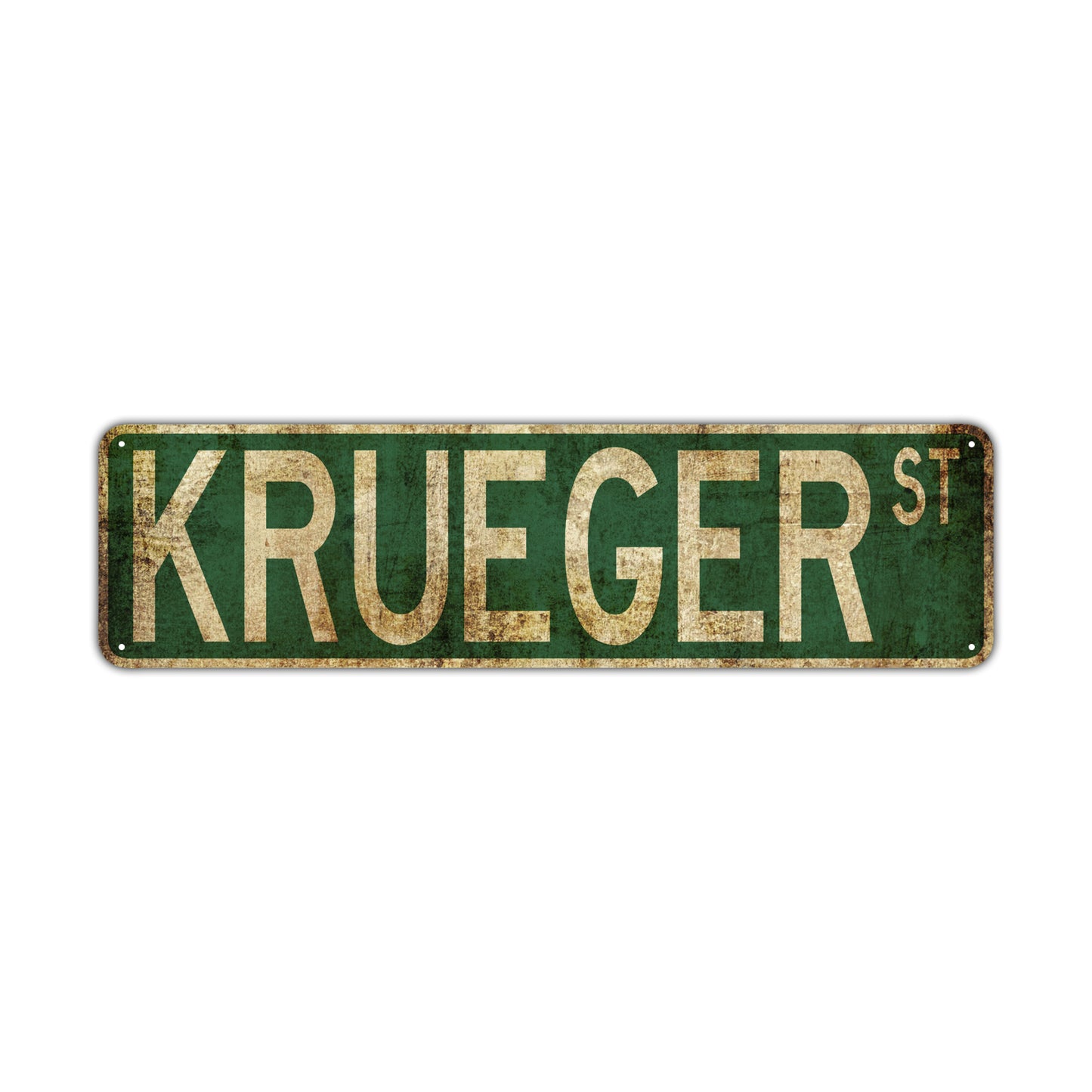 Krueger St Vintage Retro Street Novelty Sign Rustic Metal Aluminum Decor Wall Man Shop Cave Bar Gift
