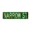 Narrow St Vintage Retro Street Novelty Sign Rustic Metal Aluminum Decor Wall Man Shop Cave Bar Gift