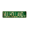 Mulholland Dr Vintage Retro Street Novelty Sign Rustic Metal Aluminum Decor Wall Man Shop Cave Bar Gift