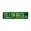 Yellow Brick Rd Vintage Retro Street Novelty Sign Rustic Metal Aluminum Decor Wall Man Shop Cave Bar Gift