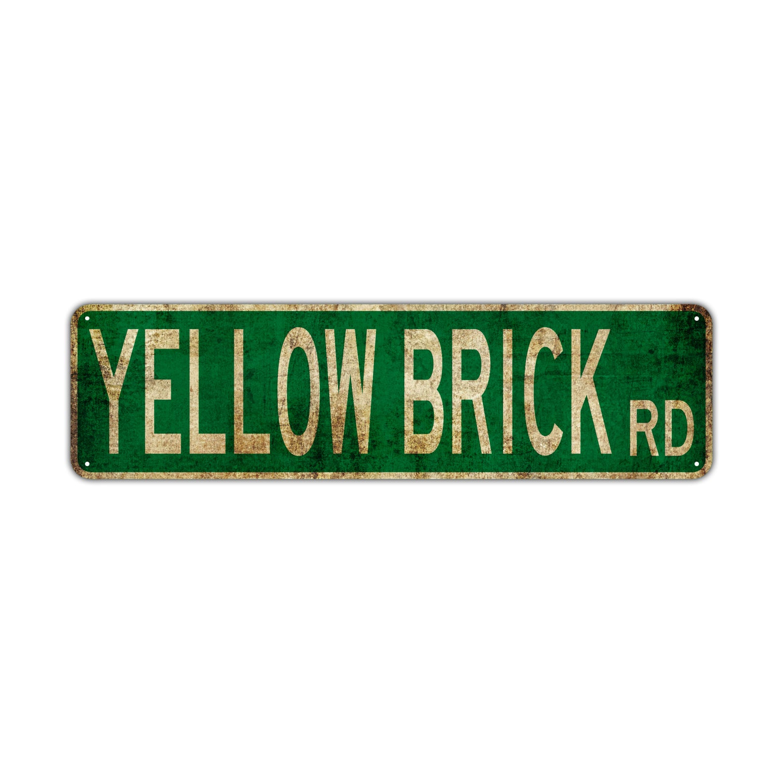 Yellow Brick Rd Vintage Retro Street Novelty Sign Rustic Metal Aluminum Decor Wall Man Shop Cave Bar Gift