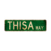 Thisa Way Vintage Retro Street Novelty Sign Rustic Metal Aluminum Decor Wall Man Shop Cave Bar Gift