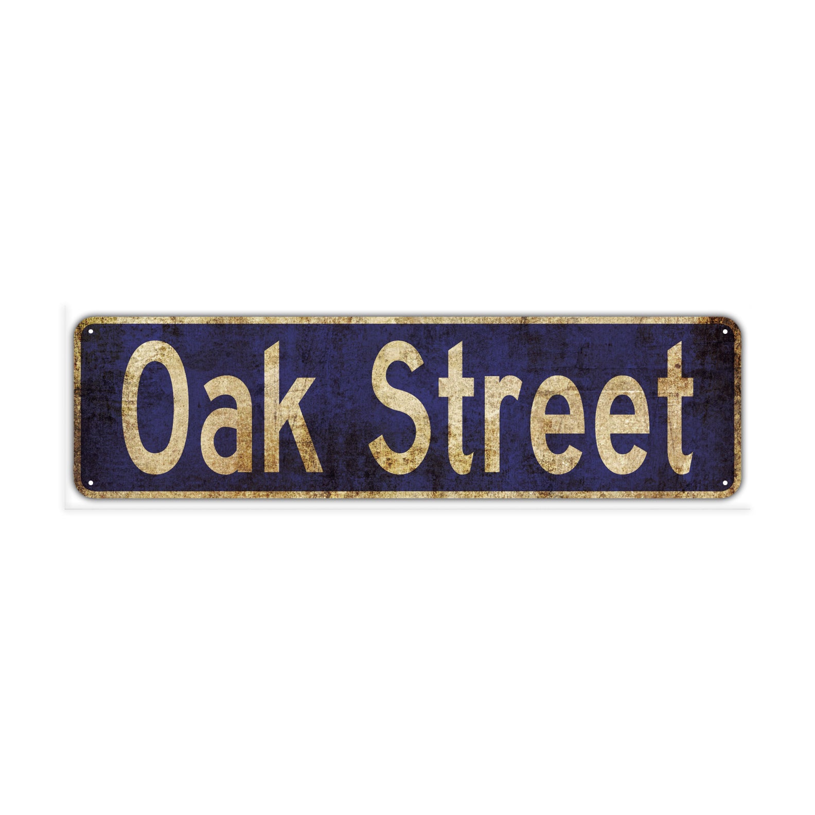 Oak Street Vintage Retro Street Novelty Sign Rustic Metal Aluminum Decor Wall Man Shop Cave Bar Gift