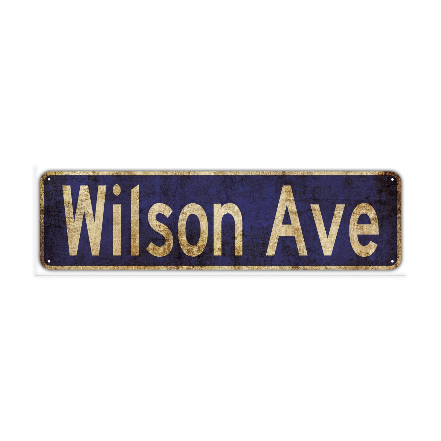 Wilson Ave Vintage Retro Street Novelty Sign Rustic Metal Aluminum Decor Wall Man Shop Cave Bar Gift