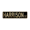 Harrison St Vintage Retro Street Novelty Sign Rustic Metal Aluminum Decor Wall Man Shop Cave Bar Gift