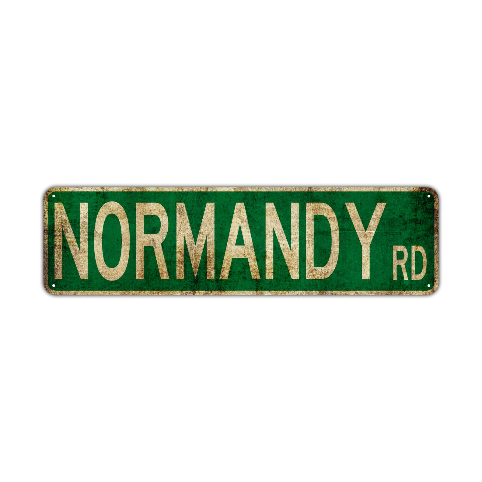 Normandy Rd Vintage Retro Street Novelty Sign Rustic Metal Aluminum Decor Wall Man Shop Cave Bar Gift