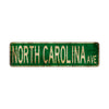 North Carolina Ave Vintage Retro Street Novelty Sign Rustic Metal Aluminum Decor Wall Man Shop Cave Bar Gift