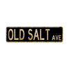 Old Salt Ave Vintage Retro Street Novelty Sign Rustic Metal Aluminum Decor Wall Man Shop Cave Bar Gift