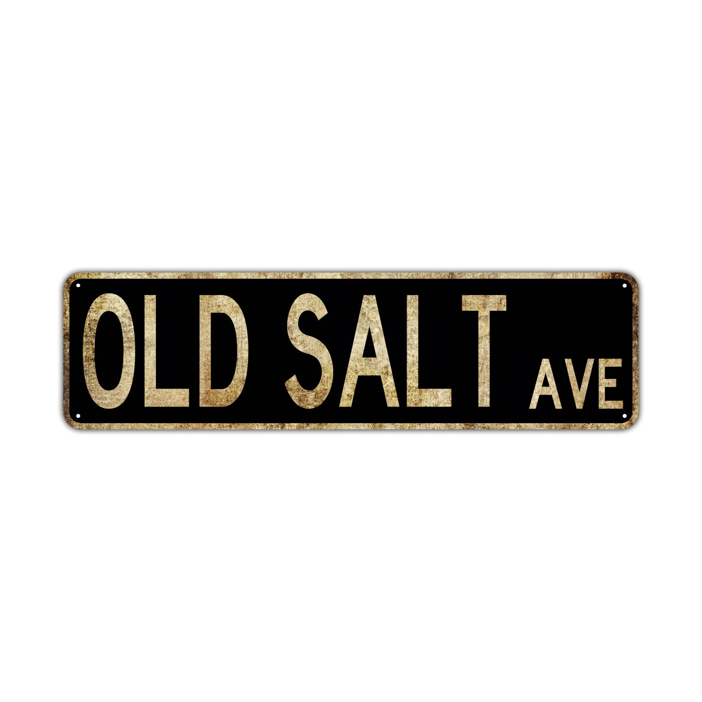 Old Salt Ave Vintage Retro Street Novelty Sign Rustic Metal Aluminum Decor Wall Man Shop Cave Bar Gift