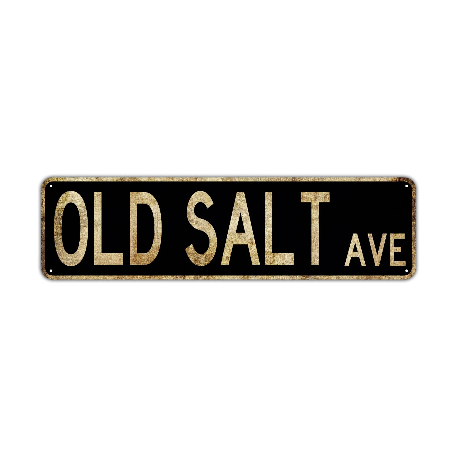 Old Salt Ave Vintage Retro Street Novelty Sign Rustic Metal Aluminum Decor Wall Man Shop Cave Bar Gift