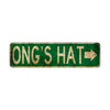 Ong's Hat Vintage Retro Street Novelty Sign Rustic Metal Aluminum Decor Wall Man Shop Cave Bar Gift