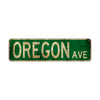 Oregon Ave Vintage Retro Street Novelty Sign Rustic Metal Aluminum Decor Wall Man Shop Cave Bar Gift