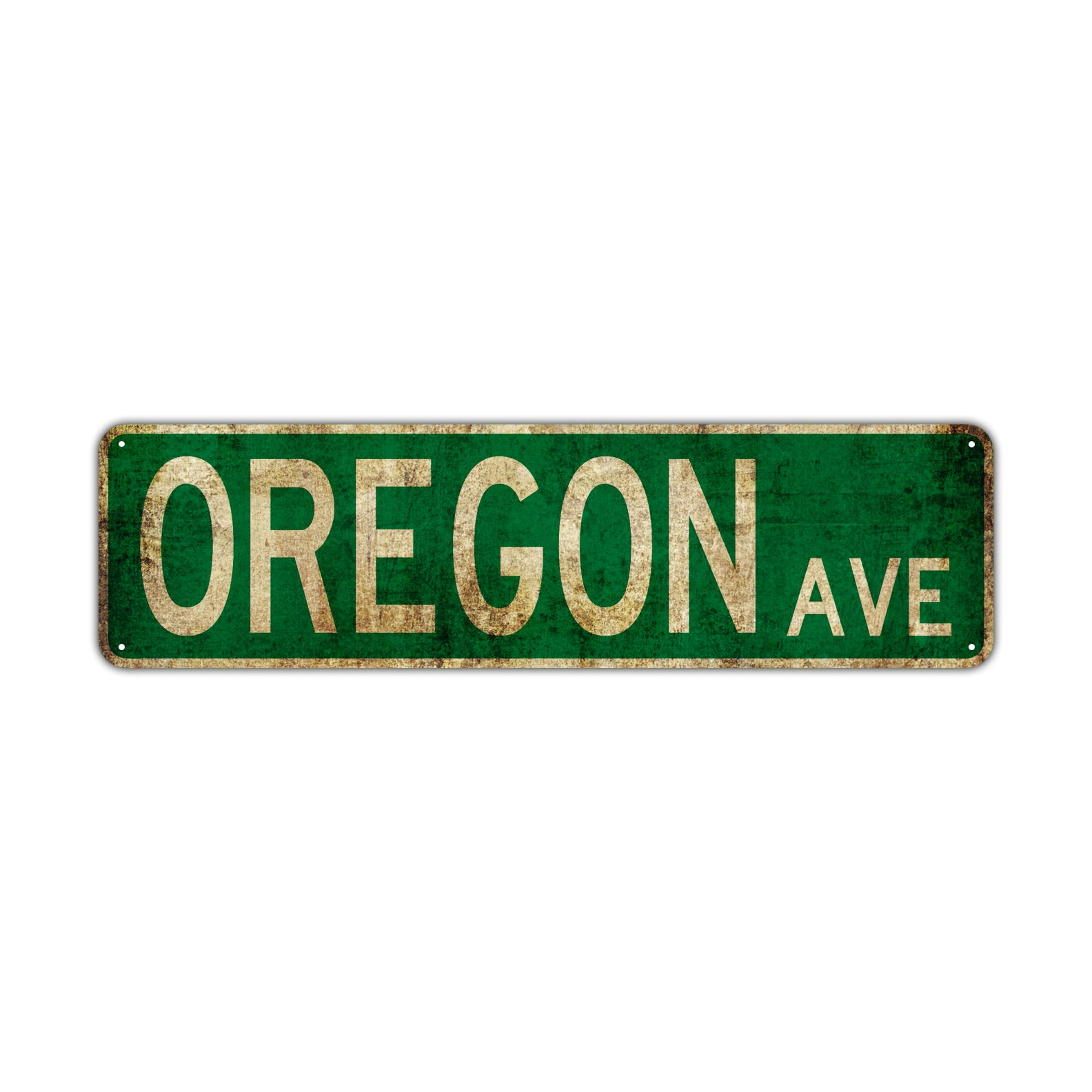 Oregon Ave Vintage Retro Street Novelty Sign Rustic Metal Aluminum Decor Wall Man Shop Cave Bar Gift