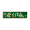 Pennsylvania Ave Vintage Retro Street Novelty Sign Rustic Metal Aluminum Decor Wall Man Shop Cave Bar Gift