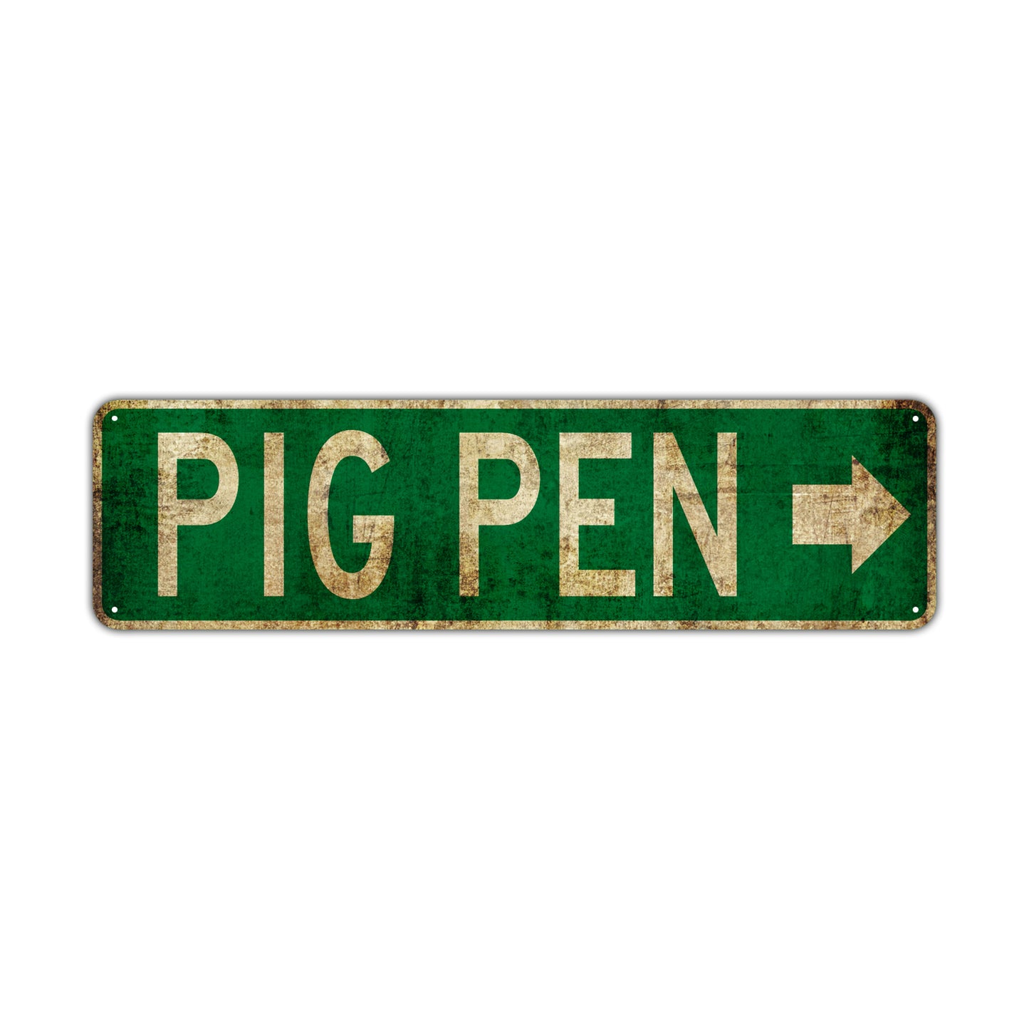 Pig Pen Vintage Retro Street Novelty Sign Rustic Metal Aluminum Decor Wall Man Shop Cave Bar Gift