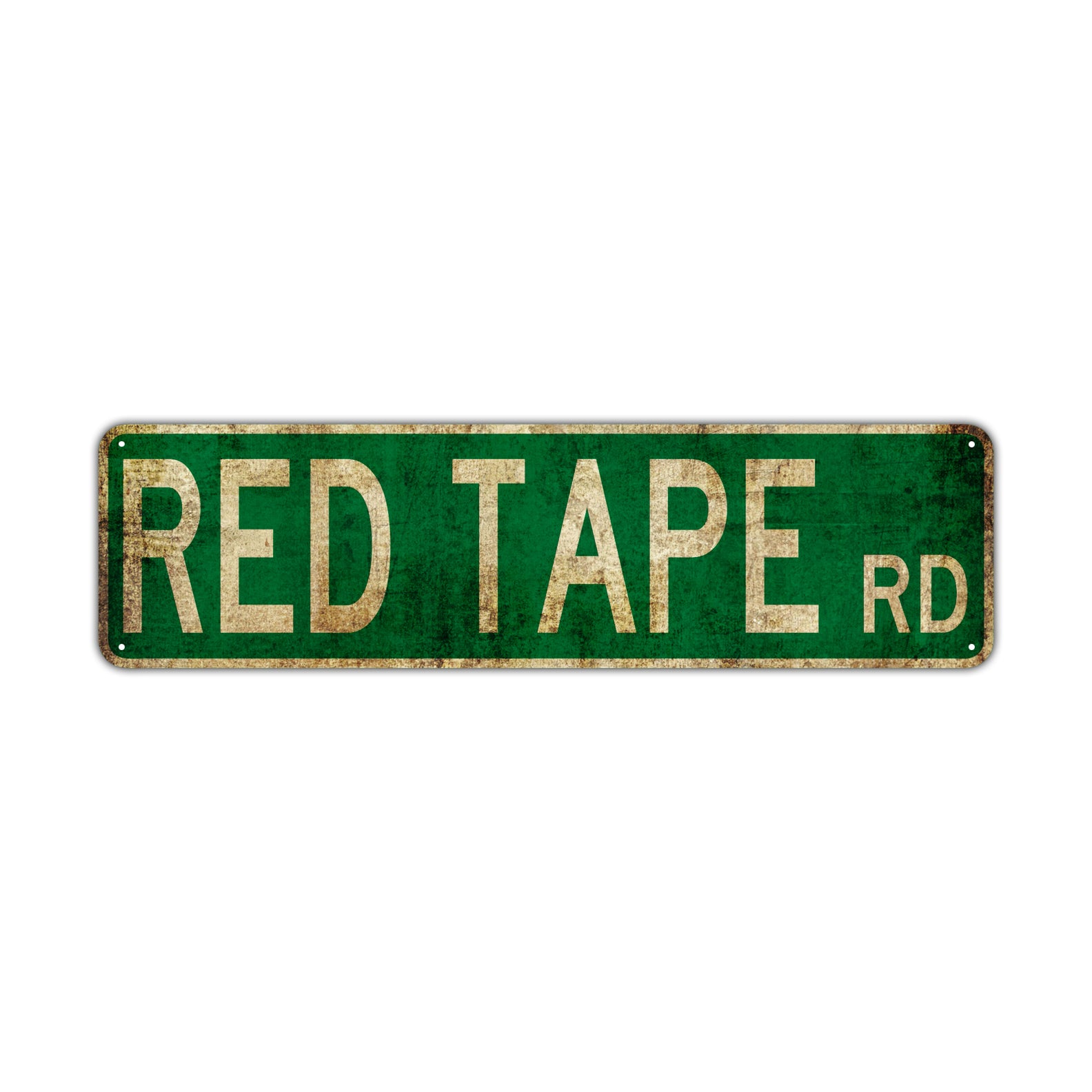 Red Tape Rd Vintage Retro Street Novelty Sign Rustic Metal Aluminum Decor Wall Man Shop Cave Bar Gift