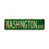 Washington Ave Vintage Retro Street Novelty Sign Rustic Metal Aluminum Decor Wall Man Shop Cave Bar Gift