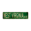 West Virginia Ave Vintage Retro Street Novelty Sign Rustic Metal Aluminum Decor Wall Man Shop Cave Bar Gift