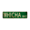 Whicha Way Vintage Retro Street Novelty Sign Rustic Metal Aluminum Decor Wall Man Shop Cave Bar Gift
