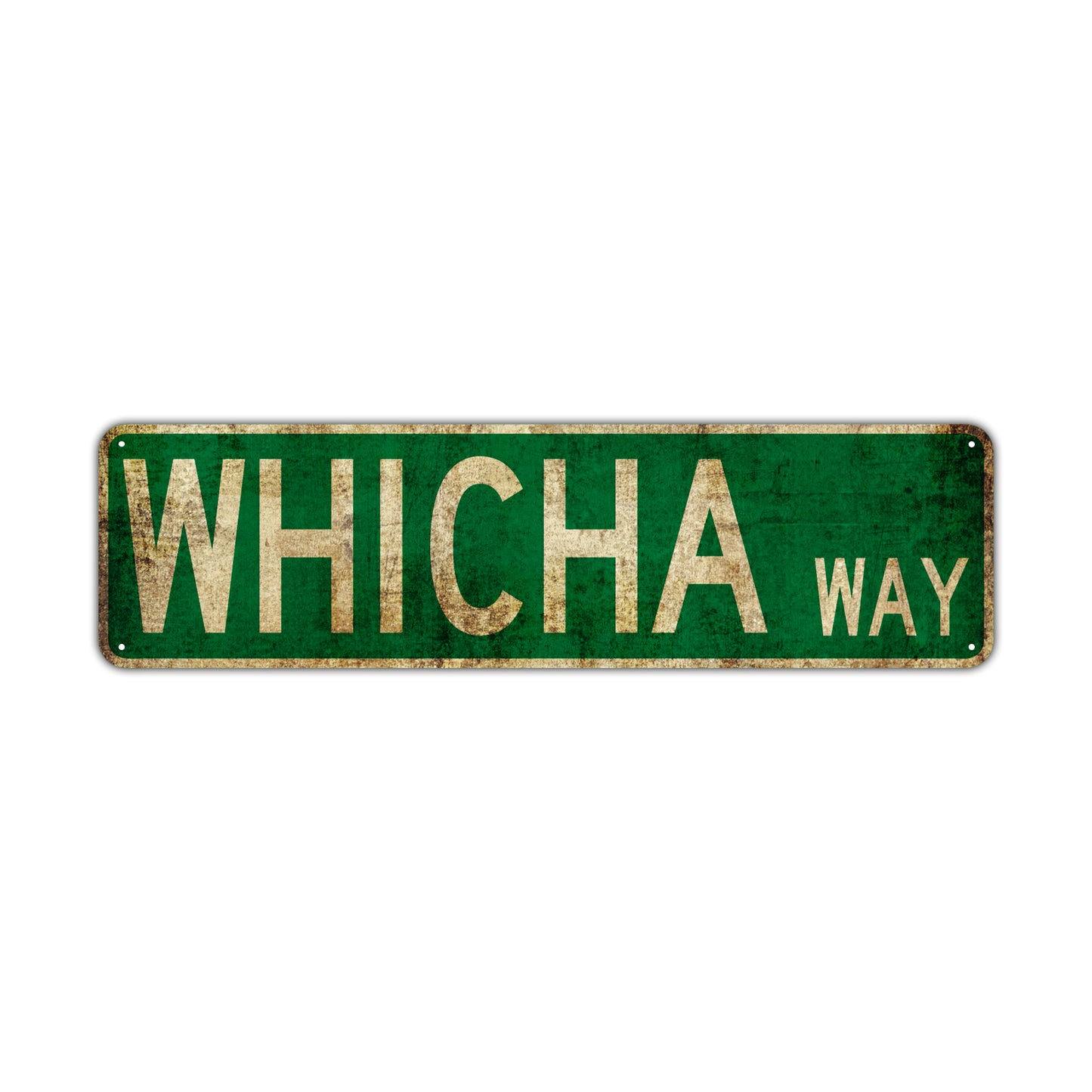 Whicha Way Vintage Retro Street Novelty Sign Rustic Metal Aluminum Decor Wall Man Shop Cave Bar Gift