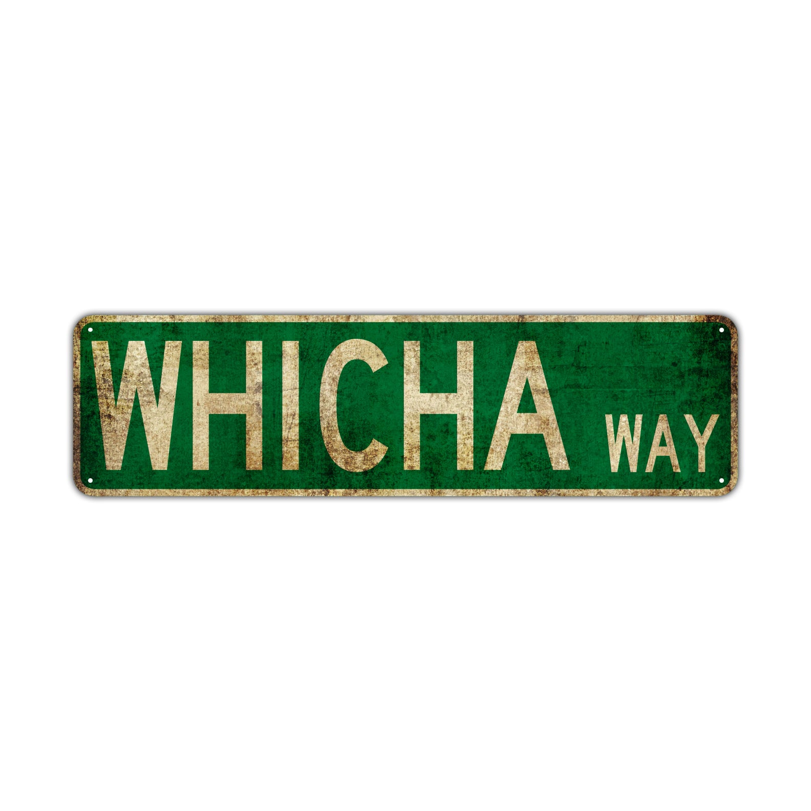 Whicha Way Vintage Retro Street Novelty Sign Rustic Metal Aluminum Decor Wall Man Shop Cave Bar Gift