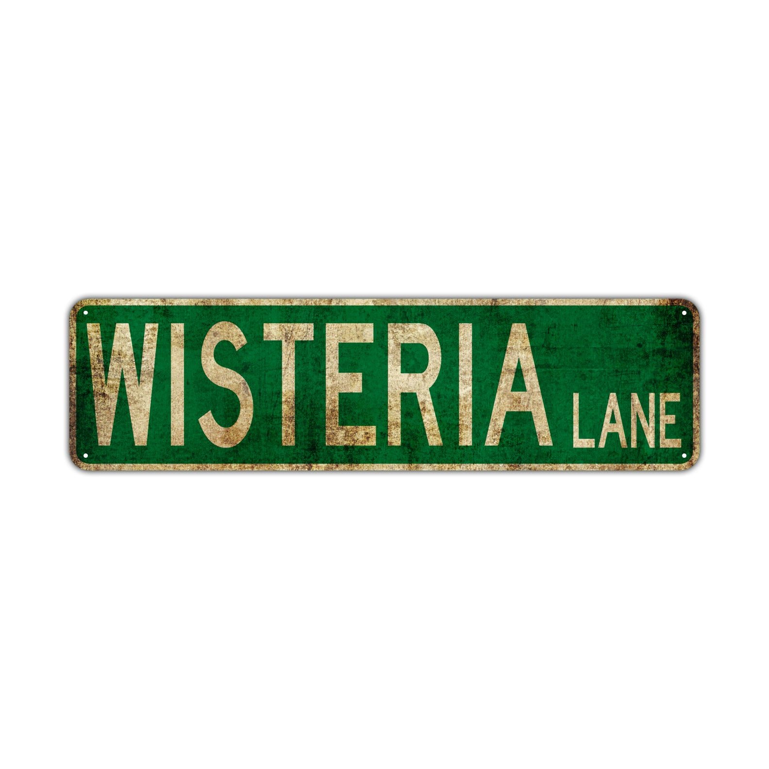 Wisteria Lane Vintage Retro Street Novelty Sign Rustic Metal Aluminum Decor Wall Man Shop Cave Bar Gift