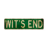 Wit's End Vintage Retro Street Novelty Sign Rustic Metal Aluminum Decor Wall Man Shop Cave Bar Gift