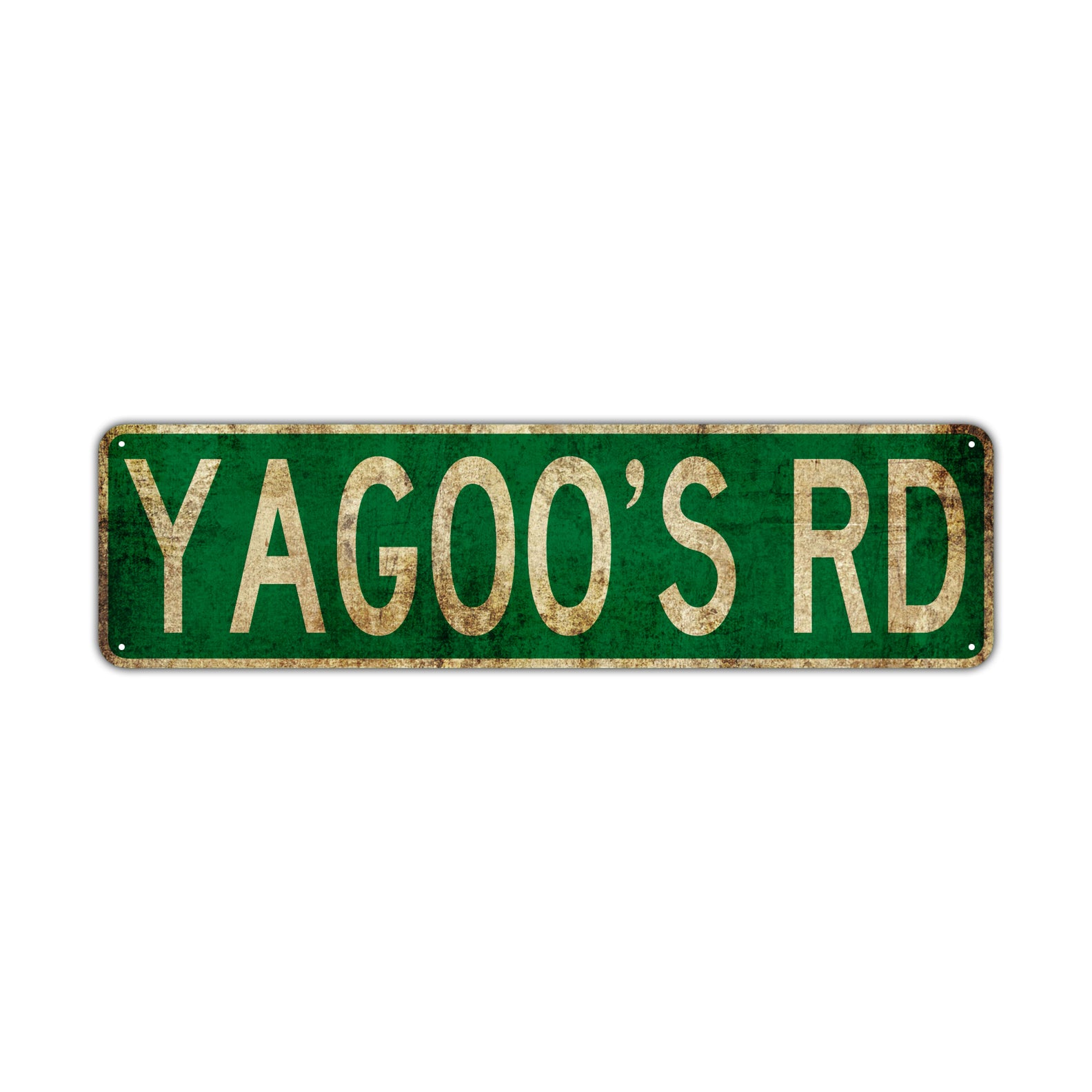 Yagoo's Rd Vintage Retro Street Novelty Sign Rustic Metal Aluminum Decor Wall Man Shop Cave Bar Gift