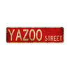 Yazoo Street Vintage Retro Street Novelty Sign Rustic Metal Aluminum Decor Wall Man Shop Cave Bar Gift