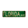 Florida Ave Vintage Retro Street Novelty Sign Rustic Metal Aluminum Decor Wall Man Shop Cave Bar Gift