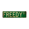 Freedy St Vintage Retro Street Novelty Sign Rustic Metal Aluminum Decor Wall Man Shop Cave Bar Gift