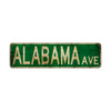Alabama Ave Vintage Retro Street Novelty Sign Rustic Metal Aluminum Decor Wall Man Shop Cave Bar Gift