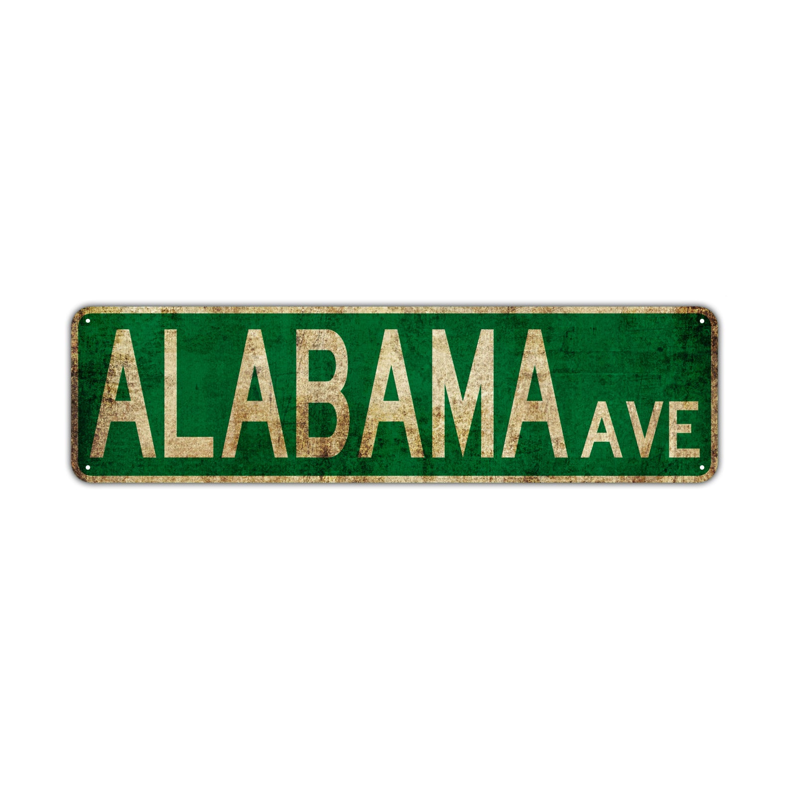Alabama Ave Vintage Retro Street Novelty Sign Rustic Metal Aluminum Decor Wall Man Shop Cave Bar Gift