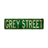 Grey Street Vintage Retro Street Novelty Sign Rustic Metal Aluminum Decor Wall Man Shop Cave Bar Gift