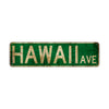Hawaii Ave Vintage Retro Street Novelty Sign Rustic Metal Aluminum Decor Wall Man Shop Cave Bar Gift
