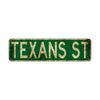 Texans St Vintage Retro Street Novelty Sign Rustic Metal Aluminum Decor Wall Man Shop Cave Bar Gift