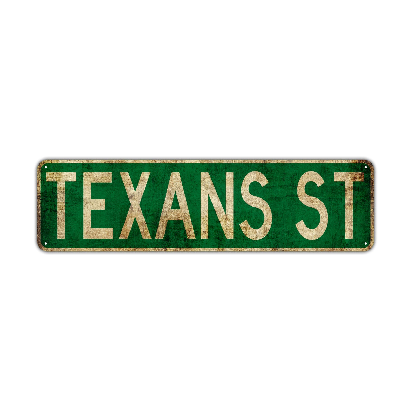 Texans St Vintage Retro Street Novelty Sign Rustic Metal Aluminum Decor Wall Man Shop Cave Bar Gift