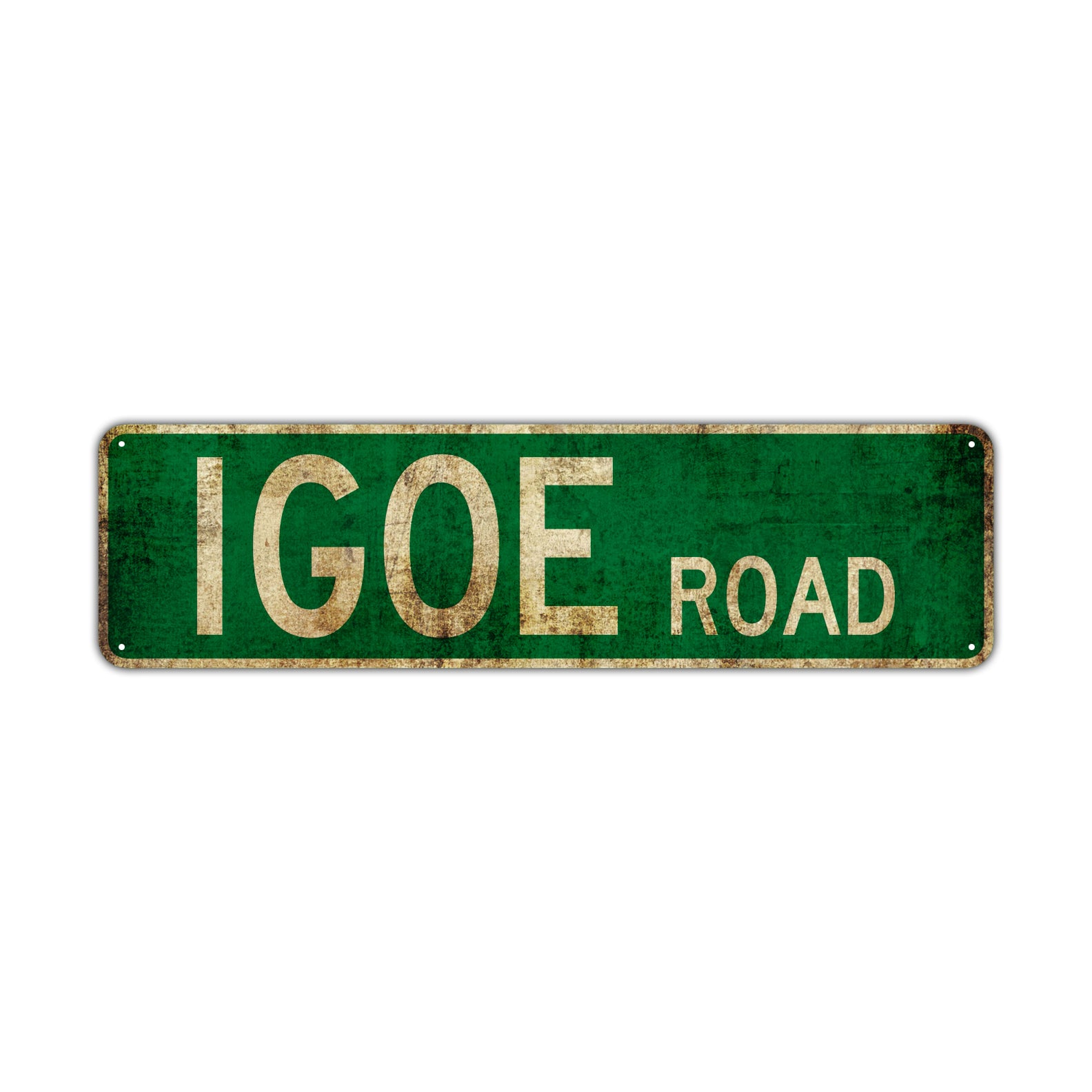 Igoe Road Vintage Retro Street Novelty Sign Rustic Metal Aluminum Decor Wall Man Shop Cave Bar Gift