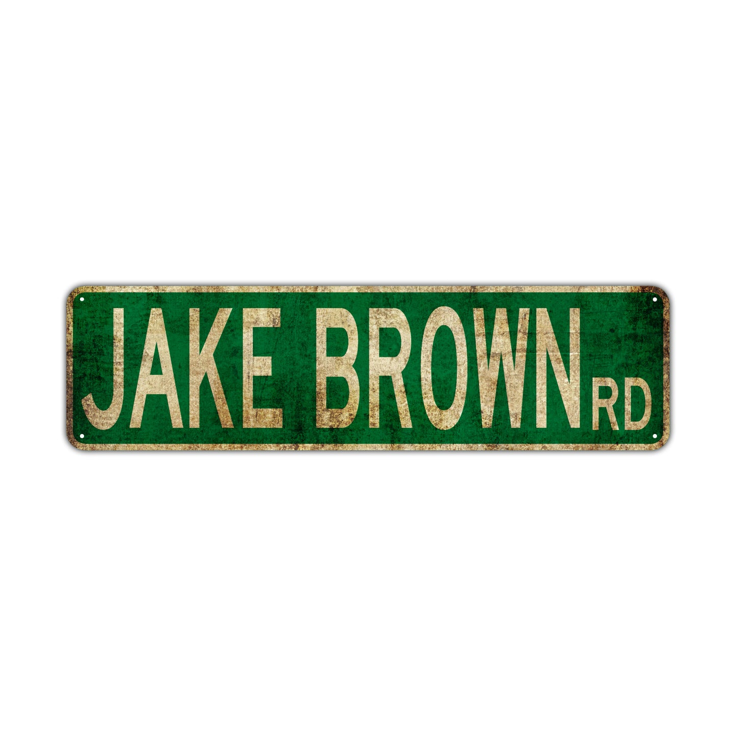 Jake Brown Rd Vintage Retro Street Novelty Sign Rustic Metal Aluminum Decor Wall Man Shop Cave Bar Gift