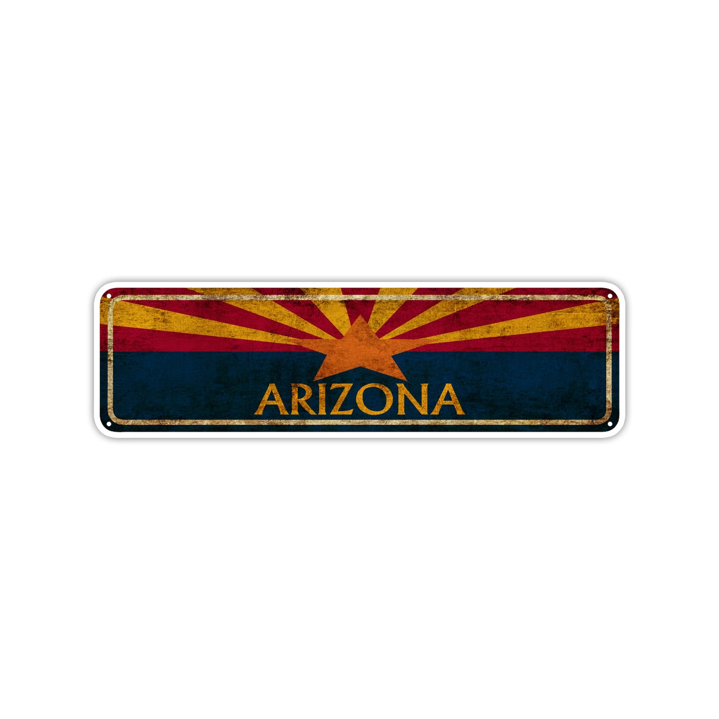 Arizona State Country United States Vintage Retro Street Novelty Sign Rustic Metal Aluminum Decor Wall Man Shop Cave Bar Gift