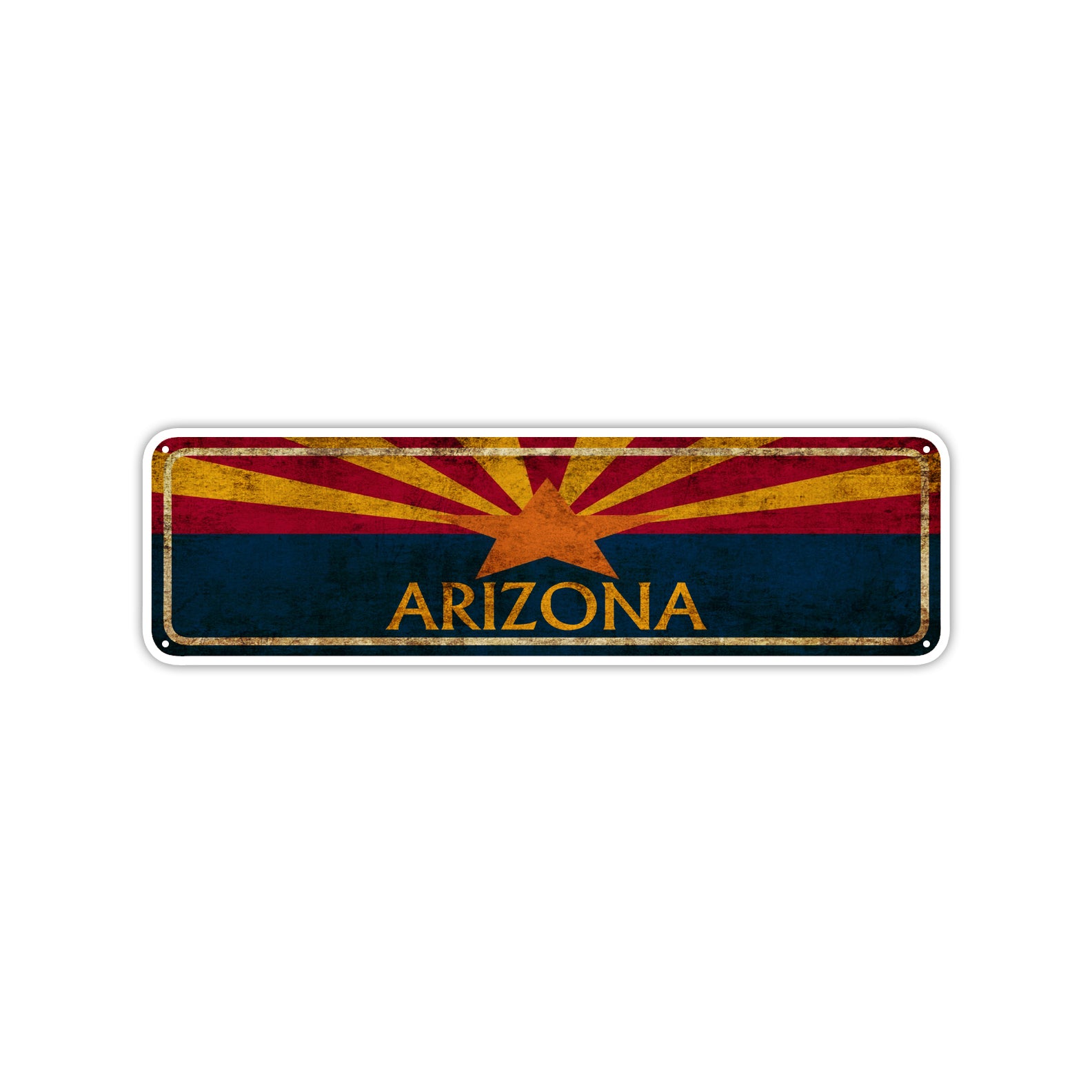 Arizona State Country United States Vintage Retro Street Novelty Sign Rustic Metal Aluminum Decor Wall Man Shop Cave Bar Gift