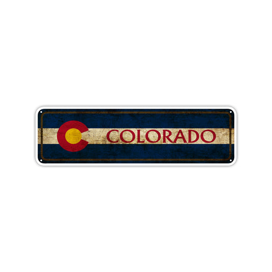 Colorado State Country United States Vintage Retro Street Novelty Sign Rustic Metal Aluminum Decor Wall Man Shop Cave Bar Gift
