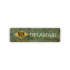 Delaware State Country United States Vintage Retro Street Novelty Sign Rustic Metal Aluminum Decor Wall Man Shop Cave Bar Gift