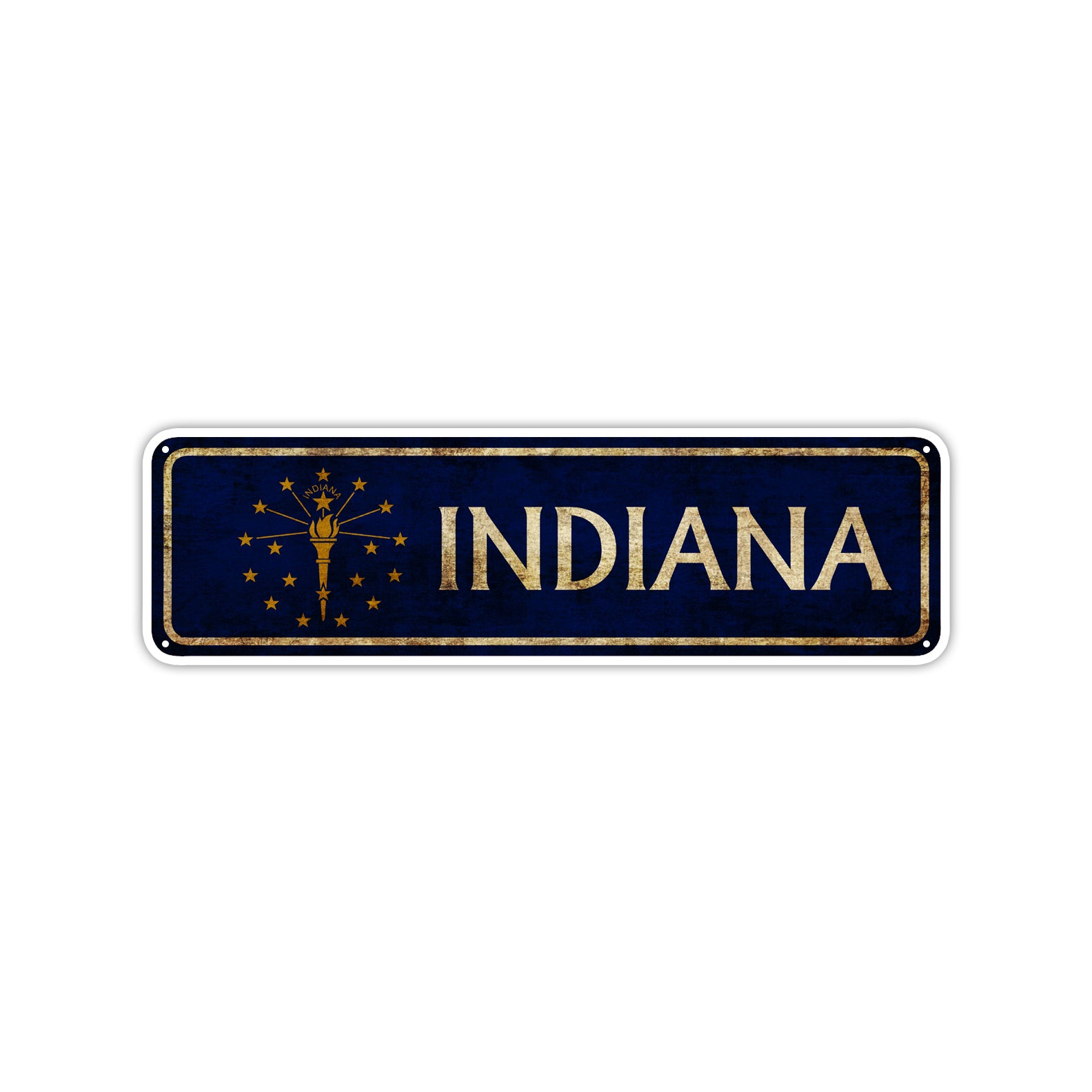 Indiana State Flag | Metal Street Sign – Sign Fever