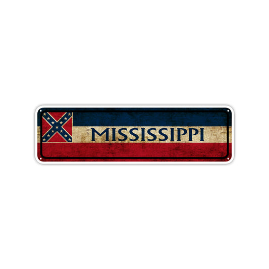 Mississippi State Country United States Vintage Retro Street Novelty Sign Rustic Metal Aluminum Decor Wall Man Shop Cave Bar Gift